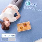ラグ ラグマット ひんやり 接触冷感 Q-max0.5 洗える 抗菌 防臭 185×185cm 霜降り調 おしゃれ 冷感 2畳 正方形 ウォッシャブル 夏用ラグ 夏用