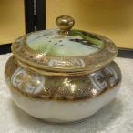  Old Noritake крышка было использовано золотая краска драгоценности озеро . map клен leaf печать 1891 год ~1915 год производство 