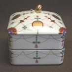 賞美堂 ・有田焼　二段重　錦日輪