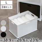 収納ボックス 収納ケース ナチュラ インボックス L プラスチック 日本製 同色3個セット （ 小物入れ 収納 カラーボックス インナーボックス おもちゃ箱 ）