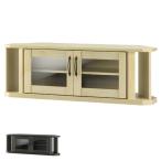 テレビ台 ローボード コーナー型 ガラス扉 ティント 幅100cm （ テレビボード AVボード TV台 TVボード コーナータイプ ）