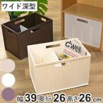収納 収納ボックス キューBOX ワイド深型 収納ケース 幅39×奥行26×高さ26cm ( インナーボックス 仕切り プラスチック カラーボックス インナーケース )