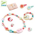 アクセサリーセット 女の子 サマーガーデン おもちゃ ジェコ 完成品 （ DJECO 子ども アクセサリー キッズ ビーズ 木製 ）
