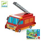 Yahoo! Yahoo!ショッピング(ヤフー ショッピング)■在庫限り・入荷なし■ ペーパークラフト ペーパートイ トラック 車 子供 知育玩具 ジェコ DJECO （ 紙 模型 キット 車 トラック ブックレット付き ）