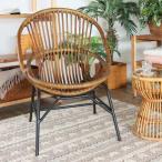籐 座椅子 椅子 アイアン脚 ラタン製 籐家具 座面高40cm （ ラタン ラタン家具 籐いす ラタンチェア ）
