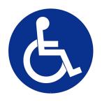 ミニスタンド専用 表示シール 車椅子 （ 標識 シール ステッカー ）