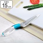 包丁 ペティナイフ リブ付き アクリルハンドル AQウェア （ 15cm コンパクトナイフ 小型ナイフ おすすめ ）