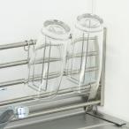 マルチスタンド グラススタンド まな板立て ステンレス 棚小物シリーズ （ グラスホルダー グラスハンガー グラス用フック つっぱり キッチン 突っ張り棚 ）