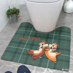 トイレマット 55×60cm 拭ける ディズニー 拭いてお手入れするマット チップ&デール チップとデール ( キャラクター チップ デール マット PVC )