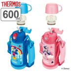 ショッピングストロー サーモス 水筒 600ml 2way ストロー コップ ミッキーマウス ミニーマウス ステンレス FJO-600WFDS （ THERMOS スポーツドリンク対応 ワンタッチ 保冷 保温 ）