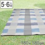 レジャーシート 180×180cm 5〜6人用 ソフトクッションM チェック （ 厚手 ソフト クッション シート ピクニックシート 大きい ）