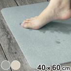 珪藻土 バスマット 40×60cm ソフトバスマット シービージャパン （ 足元マット ソフト お風呂 マット バスグッズ 抗菌 ）
