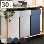 ゴミ箱 30L 同色2個組 ダンボールダストボックス フタ付 （ ごみ箱 30リットル 段ボール 2個入 分別 折りたたみ 軽量 収納 日本製 ）
