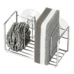 スポンジラック アットアクア ステンレス製スポンジ・たわしラック （ ステンレス スポンジ入れ スポンジホルダー たわし入れ スポンジ置き 吸盤 ）