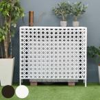 室外機カバー ラタン調 日よけ 省エネ （ エアコン室外機カバー ラタン おしゃれ 3面 日除け 日光対策 直射日光 目隠し ）