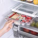冷蔵庫収納 スキット 冷蔵室棚下引き出しケース SKIT L （ 日本製 プラスチック 冷蔵庫トレー 透明 冷蔵庫整理トレー 引き出し式 吊り下げ 収納 ）