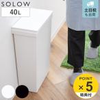 特典付き ゴミ箱 40L SOLOW ソロウ 袋の交換が楽なダストボックスワイド ( ごみ箱 40リットル ふた付き ワイド 袋交換 簡単 分別 )
