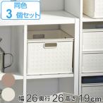 収納ボックス カラーボックス用 高さ19cm 3個セット ( 幅26×奥行26×高さ19cm カラーボックス インナーボックス 収納 収納ケース プラスチック 正方形 )