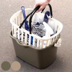 バスケット カーゴバケツ 収納 洗える ( 幅37×奥行25.8×高さ22.2cm 日本製 かご カゴ バケツ 小物 小物入れ 小物収納 小物ケース ホースホルダー付き 角型 )