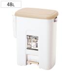 ゴミ箱 48L ペダルペール サイドポケット付き ( ごみ箱 48リットル ペダル式 ワイド 大容量 ふた付き 分別 )