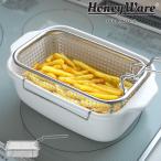 フライヤーバスケット 角型天ぷら鍋専用 ステンレス製 富士ホーロー （ 揚げざる 角型 フライバスケット ポテトフライヤー ）