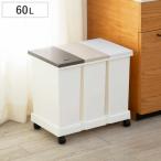 ゴミ箱 台座付タッチペール 3個セット 分別 ( ごみ箱 20L×3個 3分別 ワンタッチ 台座 ふた付き キッチン 角型 シンプル )