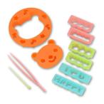 ハム・チーズ抜き型セット　クマ＆メッセージ （ 簡単キャラ弁 お弁当グッズ 子供用 ）