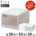 収納ケース Fits フィッツ フィッツケース クローゼット L-53 同色4個セット ( 衣装ケース 収納 幅39 奥行53 高さ30 天馬 )