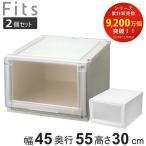 収納ケース 同色2個セット 幅45×奥行55×高さ30cm Fits フィッツケース アドバンス 4530 クローゼット ( 収納 収納ボックス 引き出し 日本製 )