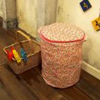■在庫限り・入荷なし■HOKUORU ストレイジバッグ 円筒型 パラダイス ( 脱衣かご 洗濯かご おもちゃ入れ ふた付き )