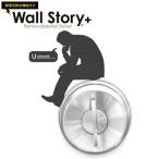 ■在庫限り・入荷なし■ ウォールステッカー　壁紙シール　考えるおじさん　Wall Story＋　静電気除去機能付き （ インテリアシール ドアノブ ）