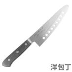 牛刀包丁 NEWスパーズ 三本鋲 本通し造り ステンレス桂付き 穴あき包丁 ( 洋包丁 穴明き包丁 調理器具 )