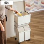 ゴミ箱 分別 5分別 キャスター付き 分別ゴミ箱 分別ごみ箱 ダストボックス ごみ箱 60L 大容量 ( キッチン 60リットル スリム 縦型 キャスター ふた付き )