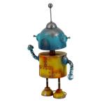 オーナメント ロボット 青 （ 置物 オブジェ ガーデンオーナメント ）