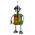 オーナメント ロボット シルバー （ 置物 オブジェ ガーデンオーナメント ）