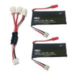 ドローン バッテリー HUBSAN X4 DESIRE リポバッテリー 7.4V 610mAh 15c 2個パック　+　3口分岐充電用コネクター　セット　[並行輸入品]