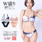 下着女性 大きいサイズ ブラジャーショーツセット ブラセット Eカップ Fカップ 上下セット  Liz-Style