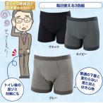 Yahoo! Yahoo!ショッピング(ヤフー ショッピング)おしりまで安心ニットトランクス 　3色組　男性用　尿漏れパンツ　失禁対策パンツ　紳士用　メール便送料無料