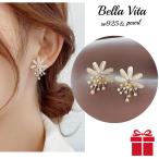 Yahoo! Yahoo!ショッピング(ヤフー ショッピング)結婚式 ピアス アクセサリー パール 花モチーフ  高級感  スタッドピアス レディース エレガント  プレゼント