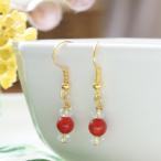 コーラル・珊瑚6mm玉＆水晶ビーズ...