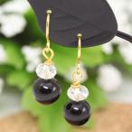 ブラックオニキス8mm玉＆水晶ビー...