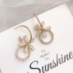 Yahoo! Yahoo!ショッピング(ヤフー ショッピング)【1000円均一】リングフラウーモチーフ 銀針ピアス★アメリカンビアス キュービック・ジルコニア 揺れる チェーンピアス  シルバー925　アレルギーフリー