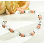 Yahoo! Yahoo!ショッピング(ヤフー ショッピング)ピンクコーラル＆水晶【ロンデル・オリジナルブレスレット】