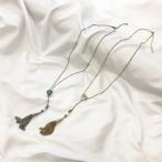 Yahoo! Yahoo!ショッピング(ヤフー ショッピング)《ROSELEAP》《ロゼリープ》天然石モチーフタッセルチェーンネックレス AC047 シルバー ゴールド 長め ロング ターコイズ 大人 人気 お洒落