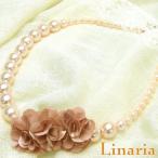 Yahoo! Yahoo!ショッピング(ヤフー ショッピング)Lucie's closet ネックレス ペンダント コサージュ パール チョーカー 花 フラワー 結婚式 パーティ アクセサリー 首飾り リナリア 追跡可能メール便対応