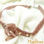 Yahoo! Yahoo!ショッピング(ヤフー ショッピング)Lucie's closet　ネックレス チョーカー クリスタル 花 フラワー レース チュール アクセサリー 首飾り マディナ 追跡可能メール便対応