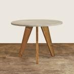 円形｜ラウンドテーブル｜薄塗りモルタル｜ダイニングテーブル