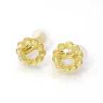 Yahoo! Yahoo!ショッピング(ヤフー ショッピング)エアフィット イヤリング　【JewCas】 （ジュアキャス）　スワロフスキーガラス イヤリング　Flowerbeads ／ ゴールド　JC3510-GD
