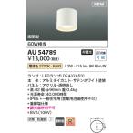 ショッピングau AU54789 60W相当 電球色 防雨防湿型シーリング LEDランプ交換可能 非調光 防雨・防湿型高演色LED R＋ アルミダイカスト・サテンホワイト塗装