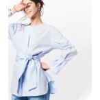 23区 【洗える】CANCLINI スキッパー シャツ （サックスストライプ）